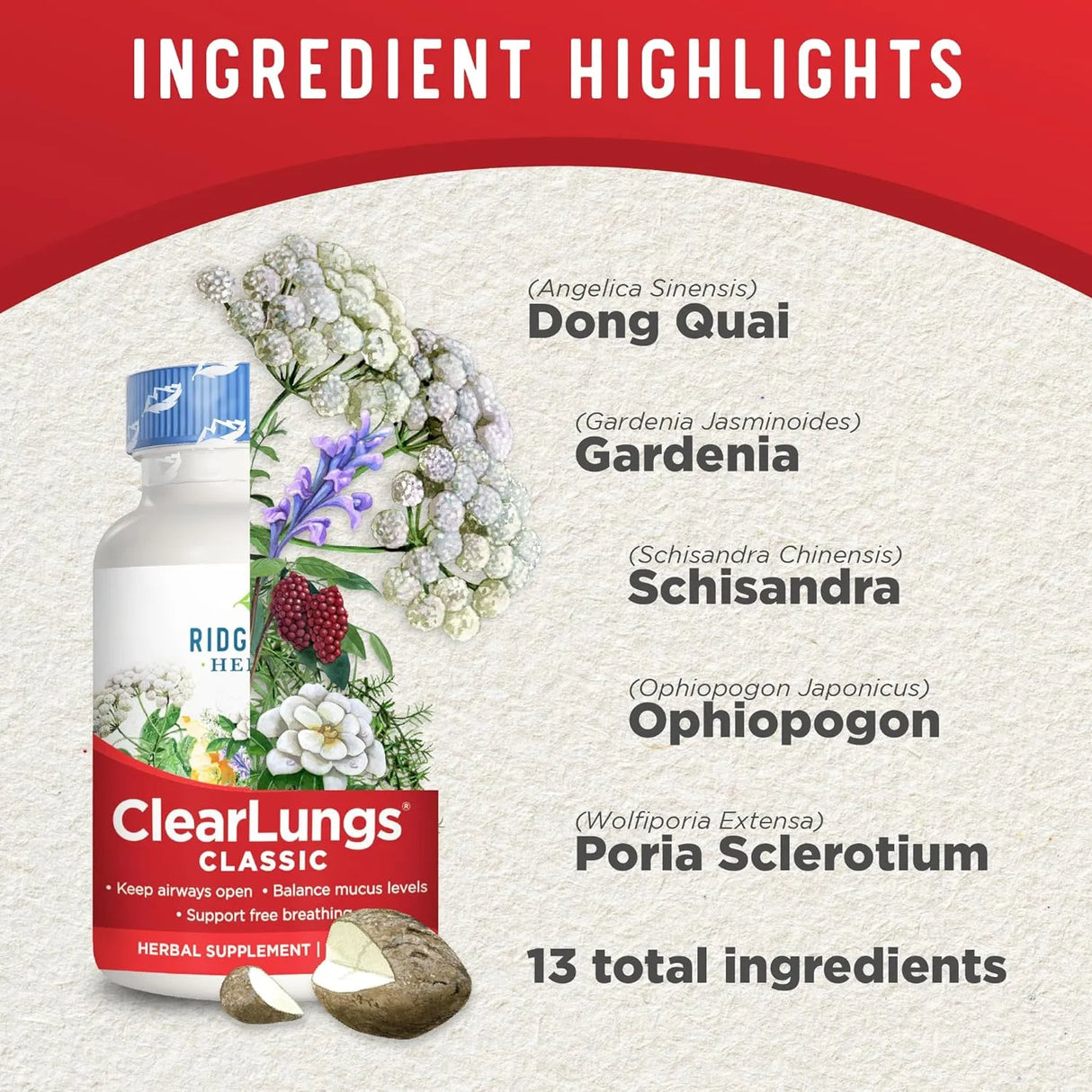 RIDGECREST HERBALS - RidgeCrest Herbals ClearLungs Classic 60 Capsulas - The Red Vitamin MX - Suplementos Alimenticios - {{ shop.shopifyCountryName }}