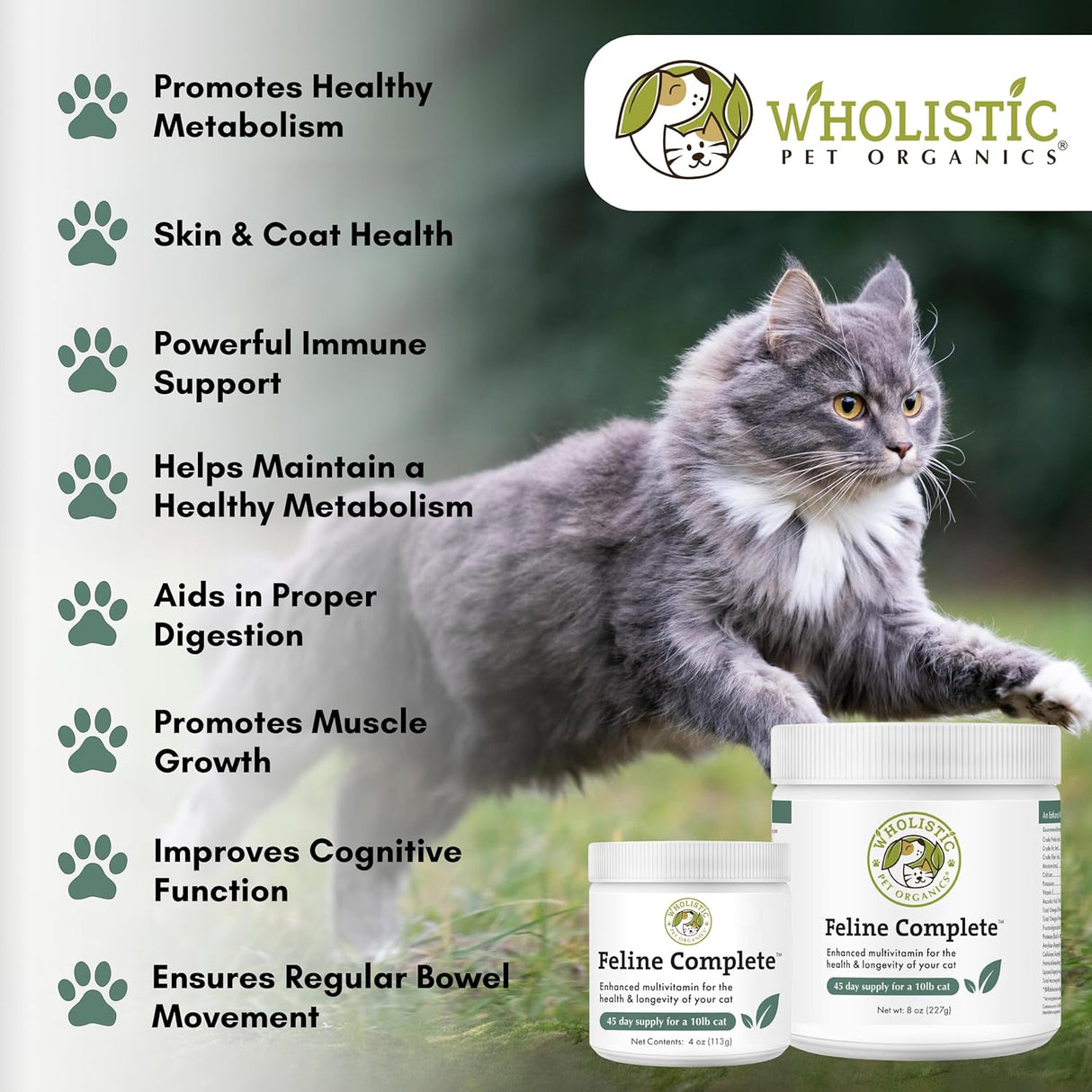 Wholistic Pet Organics Feline Complete Original Whitefish 227Gr.