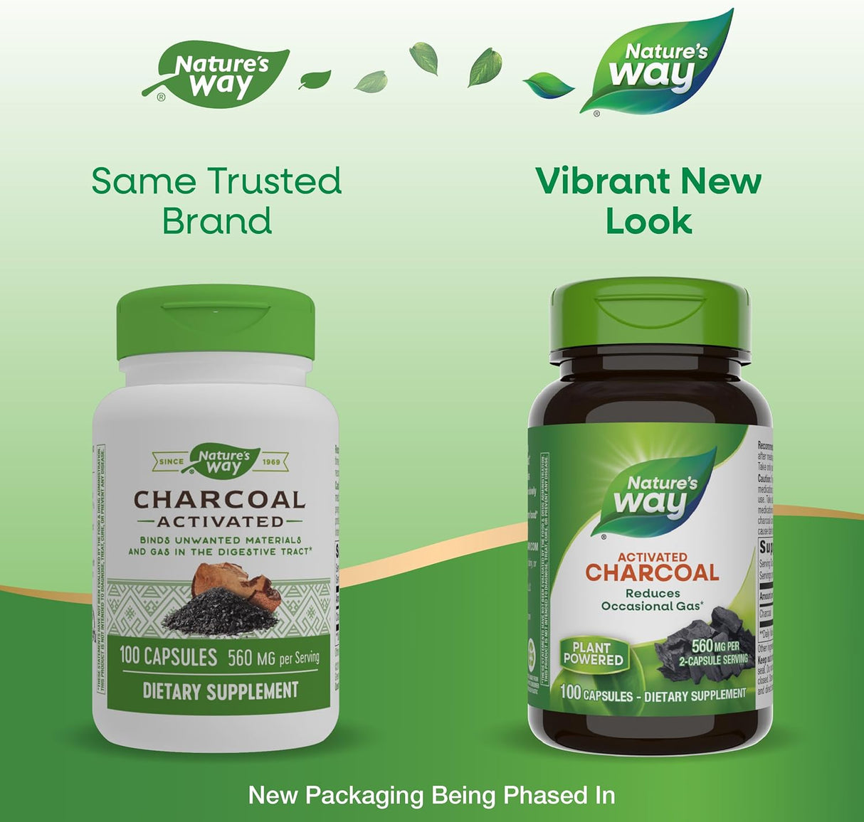 Nature's Way Activated Charcoal 560Mg. 100 Capsulas