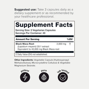 TONIIQ - Toniiq Pure Black Maca Root Extract 40,000Mg. 120 Capsulas - The Red Vitamin MX - Suplementos Alimenticios - {{ shop.shopifyCountryName }}