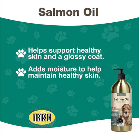NATURVET - NaturVet Salmon Oil Skin & Coat Plus Omegas 17 Fl.Oz. - The Red Vitamin MX - Aceite De Pescado Para Perros - {{ shop.shopifyCountryName }}