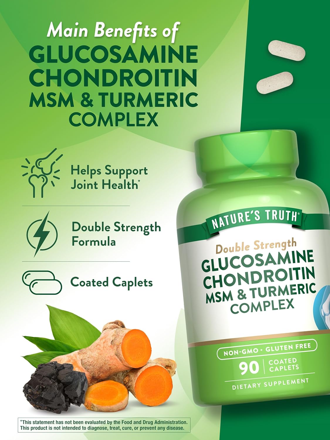 Nature's Truth Glucosamine Chondroitin MSM Complex 90 Tabletas