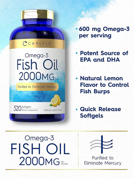 CARLYLE - Carlyle Fish Oil 2000Mg. 320 Capsulas Blandas - The Red Vitamin MX - Suplementos Alimenticios - {{ shop.shopifyCountryName }}