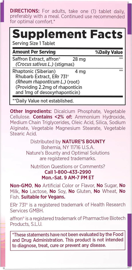NATURE'S BOUNTY - Nature's Bounty Optimal Solutions Advanced Menopause Relief 30 Tabletas - The Red Vitamin MX - Suplementos Alimenticios - {{ shop.shopifyCountryName }}