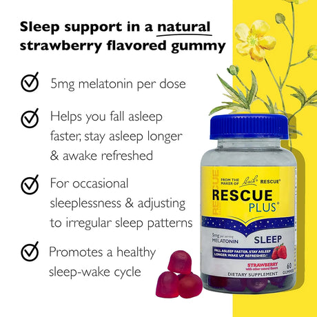 BACH RESCUE - Bach RESCUE PLUS Melatonin Sleep Gummies 5Mg. 60 Gomitas - The Red Vitamin MX - Suplementos Alimenticios - {{ shop.shopifyCountryName }}
