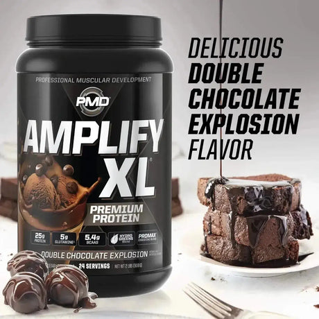 PMD SPORTS - PMD Sports Amplify XL Premium Whey Protein Double Chocolate Explosion 24 Servicios 908Gr. - The Red Vitamin MX - Suplementos Alimenticios - {{ shop.shopifyCountryName }}
