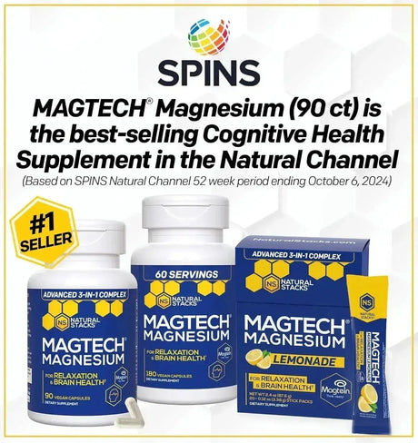 NATURAL STACKS - Natural Stacks MagTech Magnesium 200Mg. 90 Capsulas - The Red Vitamin MX - Suplementos Alimenticios - {{ shop.shopifyCountryName }}