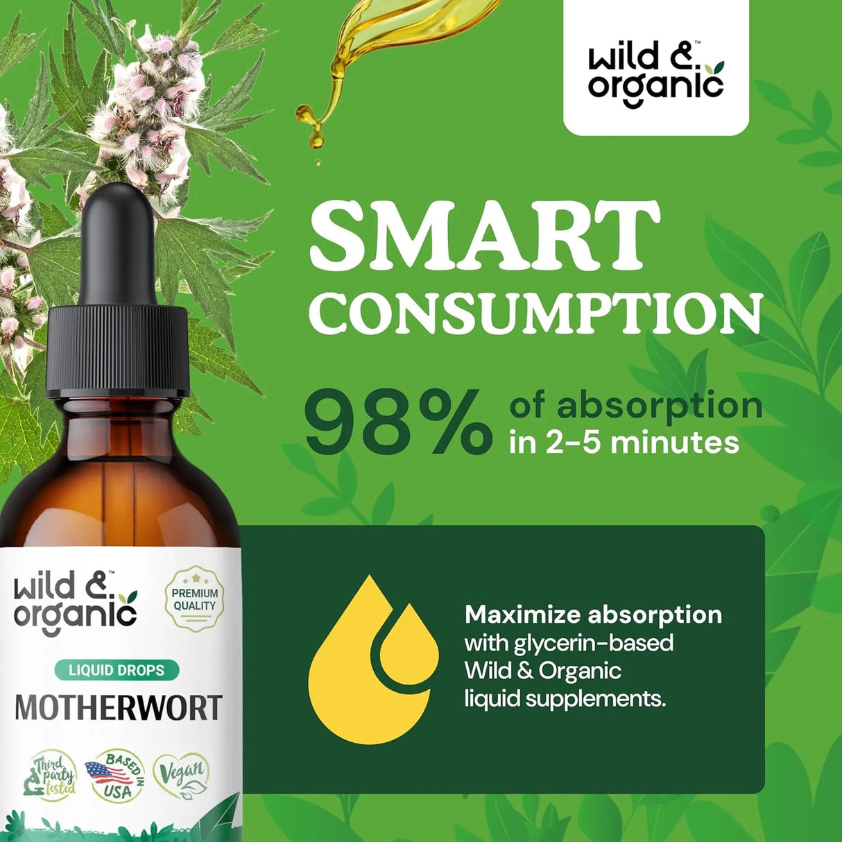 WILD & ORGANIC - Wild & Organic Motherwort Tincture 2 Fl.Oz. - The Red Vitamin MX - Suplementos Alimenticios - {{ shop.shopifyCountryName }}