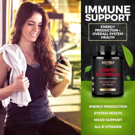 NURTURLY - Nurturly Vitamin B Complex 90 Tabletas 2 Pack - The Red Vitamin MX - Suplementos Alimenticios - {{ shop.shopifyCountryName }}