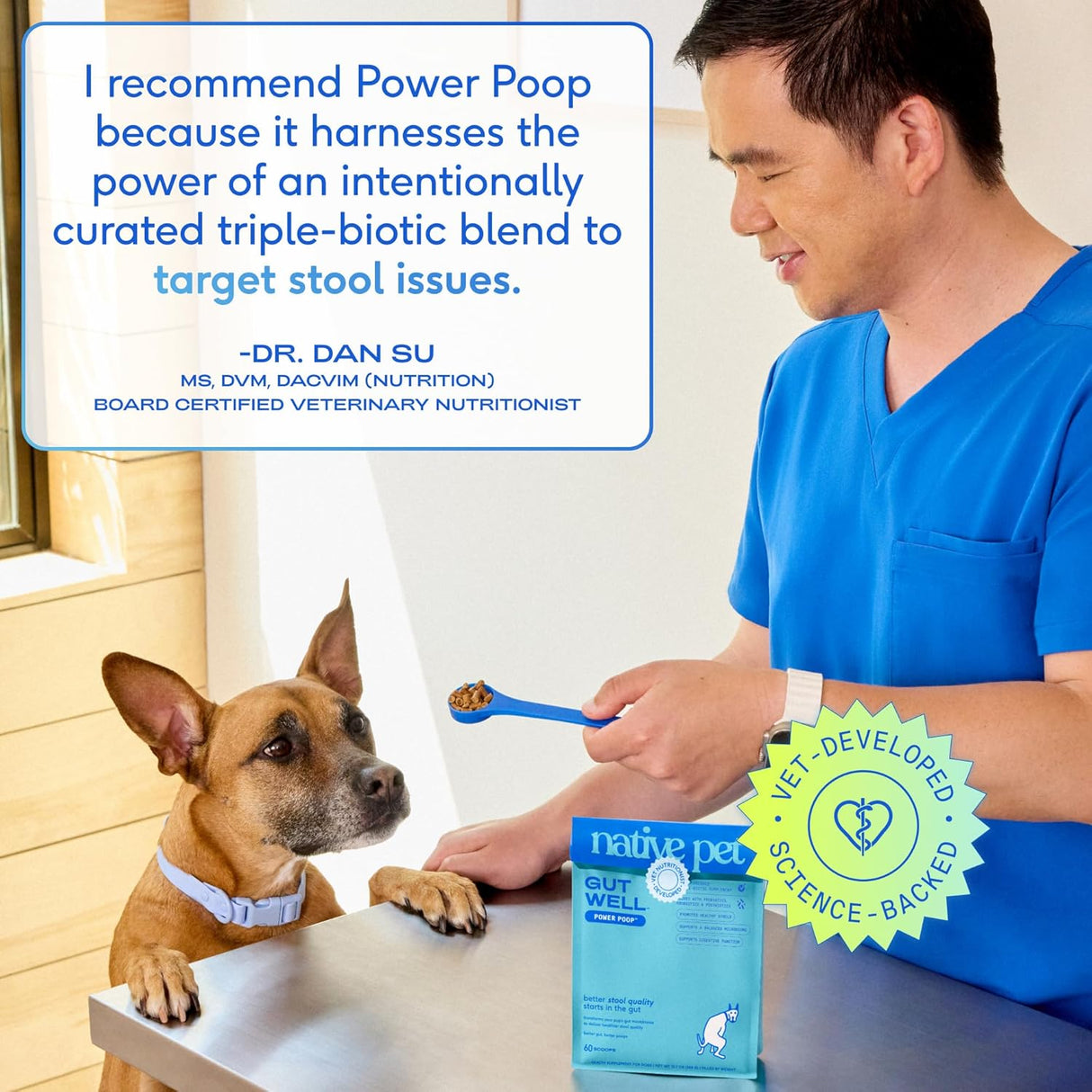 Native Pet GutWell Power Poop 60 Servicios 360Gr.