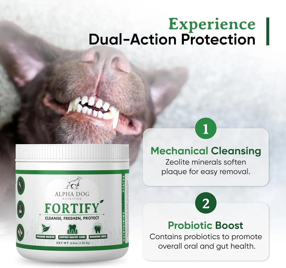 ALPHA DOG NUTRITION - Alpha Dog Nutrition Dog Teeth Cleaning Powder 130Gr. - The Red Vitamin MX - Cuidado Dental Para Perros - {{ shop.shopifyCountryName }}