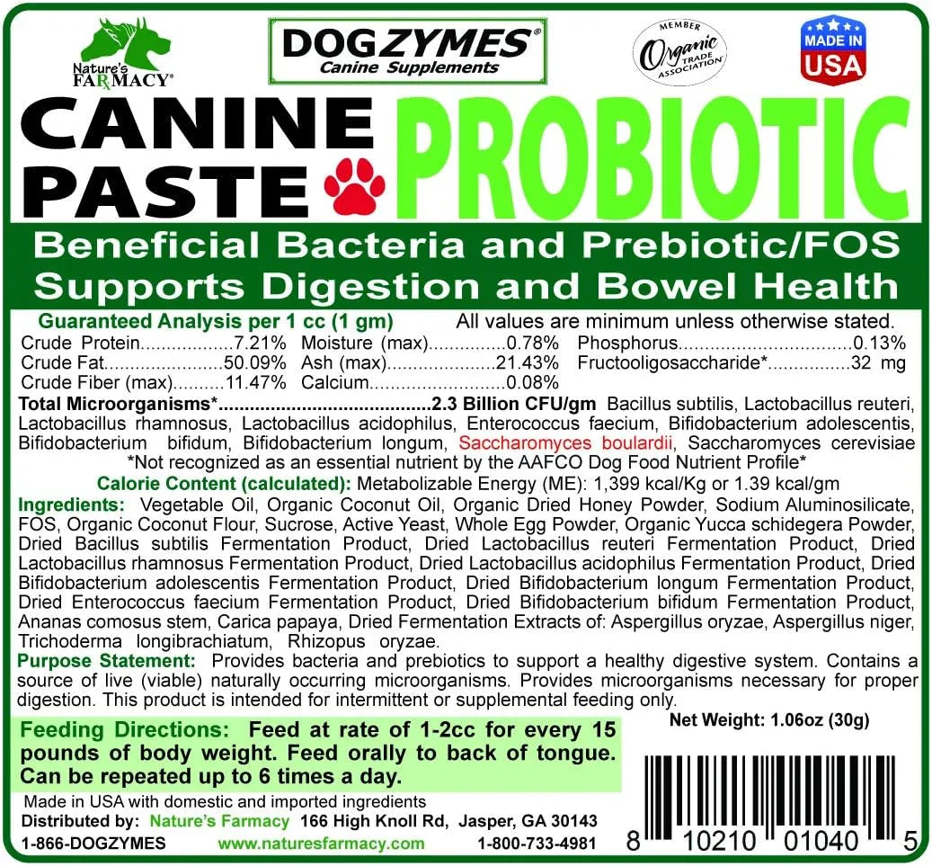 DOGZYMES - Dogzymes Canine Probiotic Paste Beneficial Bacteria-Enzyme 30Gr. - The Red Vitamin MX - Probióticos Para Perros - {{ shop.shopifyCountryName }}
