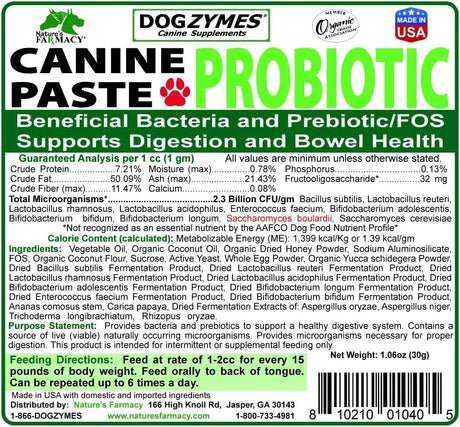 DOGZYMES - Dogzymes Canine Probiotic Paste Beneficial Bacteria-Enzyme 30Gr. - The Red Vitamin MX - Probióticos Para Perros - {{ shop.shopifyCountryName }}