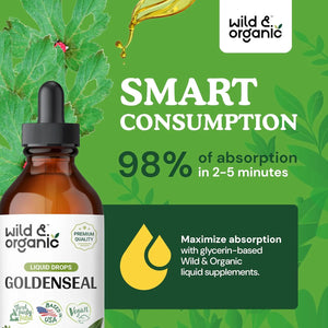 WILD & ORGANIC - Wild & Organic Goldenseal Tincture 4 Fl.Oz. - The Red Vitamin MX - Suplementos Alimenticios - {{ shop.shopifyCountryName }}