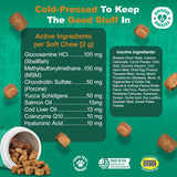 Doggie Dailies Daily Joint Care Glucosamine for Dogs Peanut Butter 225 Masticables