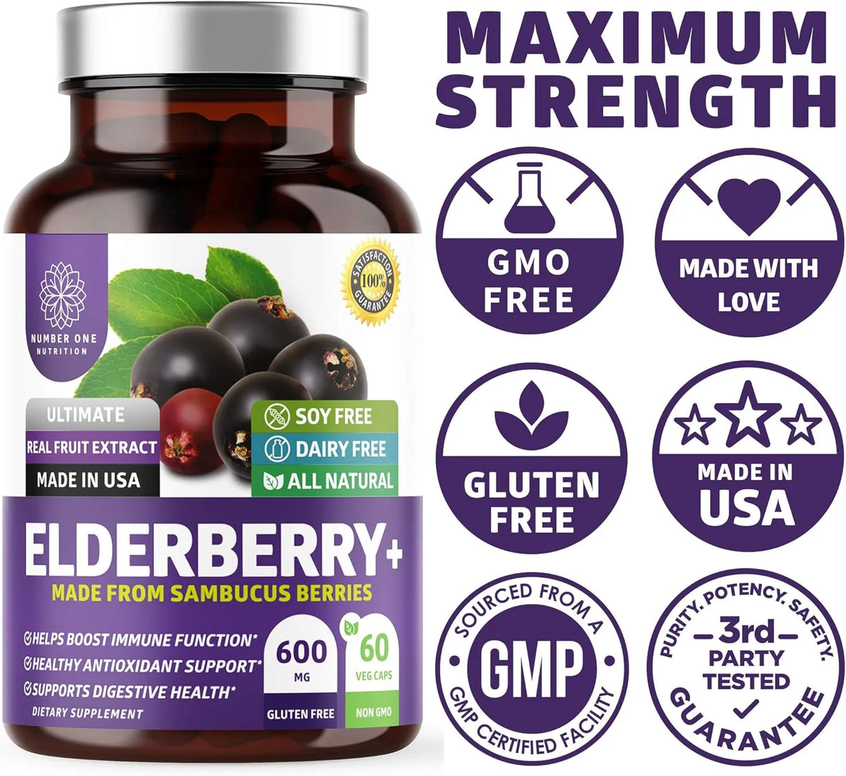 N1N - N1N Premium Black Elderberry 60 Capsulas - The Red Vitamin MX - Suplementos Alimenticios - {{ shop.shopifyCountryName }}