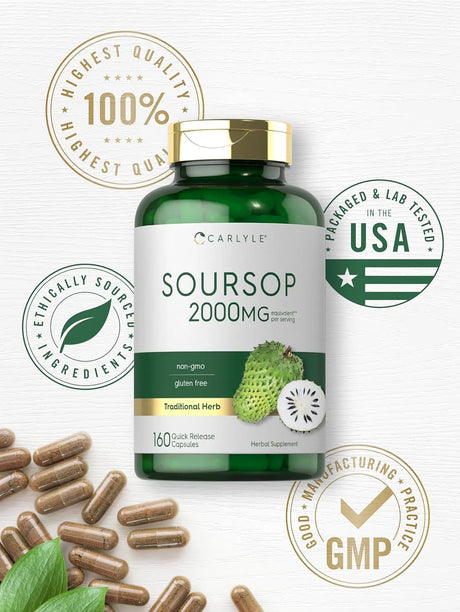 CARLYLE - Carlyle Soursop Leaves 2000Mg. 160 Capsulas - The Red Vitamin MX - Suplementos Alimenticios - {{ shop.shopifyCountryName }}