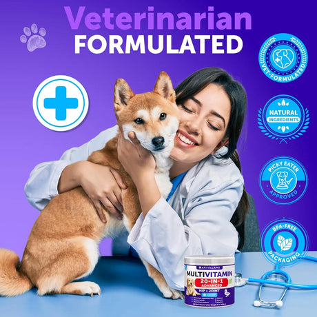 ARTULLANO - Artullano Dog Multivitamin Chewable with Glucosamine 20 in 1 120 Masticables - The Red Vitamin MX - Multivitamínicos Para Perros - {{ shop.shopifyCountryName }}