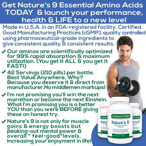 NATURE'S PATH NUTRACEUTICALS - Nature's Path Nutraceuticals Essential Amino Acids EAA 210 Tabletas - The Red Vitamin MX - Suplementos Alimenticios - {{ shop.shopifyCountryName }}