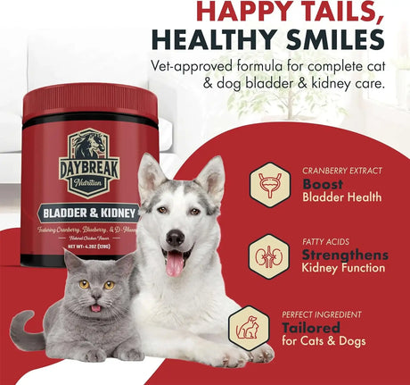 DAYBREAK NUTRITION - Daybreak Nutrition Bladder and Kidney Relief for Dogs & Cats 120Gr. - The Red Vitamin MX - Salud De Tracto Urinario Para Perros - {{ shop.shopifyCountryName }}