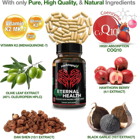 HERBTOPIA - Herbtopia Eternal Health Heart Health 60 Capsulas - The Red Vitamin MX - Suplementos Alimenticios - {{ shop.shopifyCountryName }}