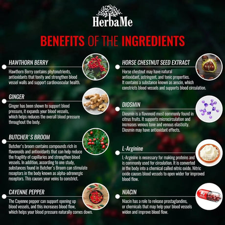 HERBAME - HerbaMe Blood Circulation Supplement 120 Capsulas - The Red Vitamin MX - Suplementos Alimenticios - {{ shop.shopifyCountryName }}
