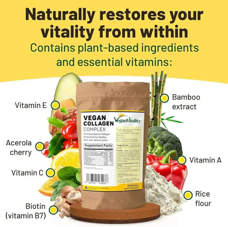 VEGAN VITALITY - Vegan Vitality Vegan Collagen 60 Capsulas - The Red Vitamin MX - Suplementos Alimenticios - {{ shop.shopifyCountryName }}