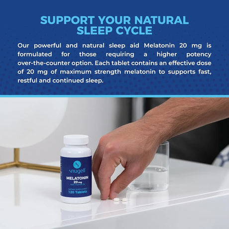 SNUGELL - Snugell Melatonin 20Mg. 120 Tabletas 2 Pack - The Red Vitamin MX - Suplementos Alimenticios - {{ shop.shopifyCountryName }}