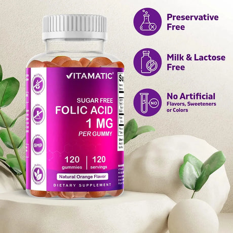 VITAMATIC - Vitamatic Folic Acid Gummies 1000mcg 60 Gomitas 2 Pack - The Red Vitamin MX - Suplementos Alimenticios - {{ shop.shopifyCountryName }}