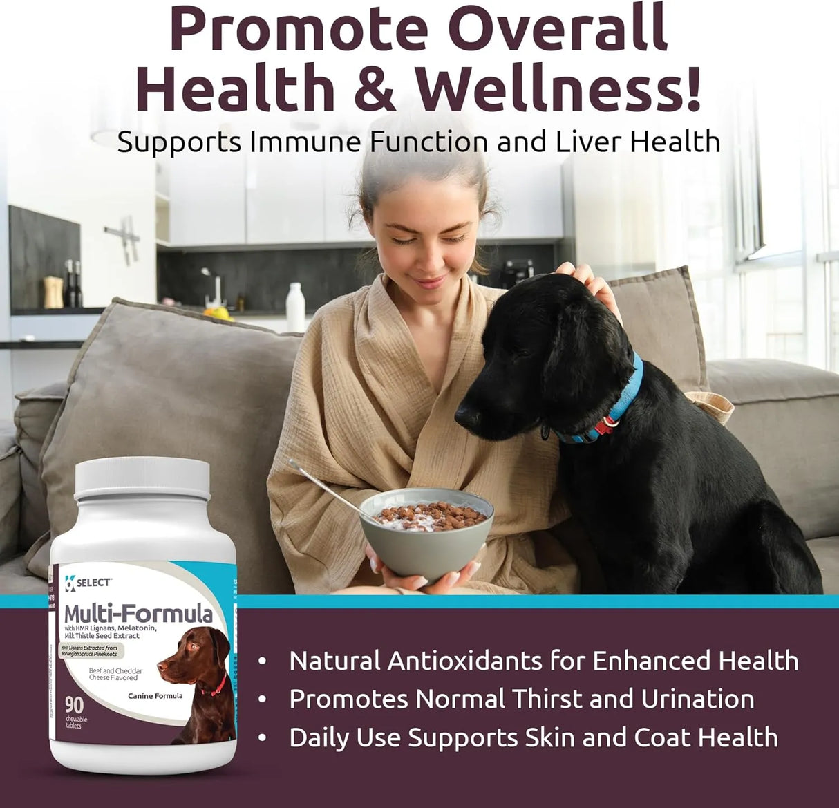 K9 SELECT - K9 Select Multi-Formula Dog Vitamins for Large Dogs Beef Flavor 90 Tabletas - The Red Vitamin MX - Multivitamínicos Para Perros - {{ shop.shopifyCountryName }}