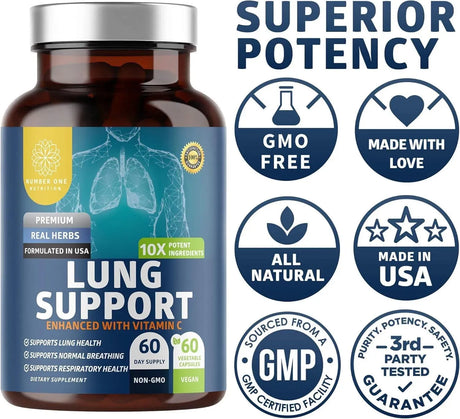 N1N - Number One Nutrition N1N Premium Lung Support 60 Capsulas - The Red Vitamin MX - Suplementos Alimenticios - {{ shop.shopifyCountryName }}