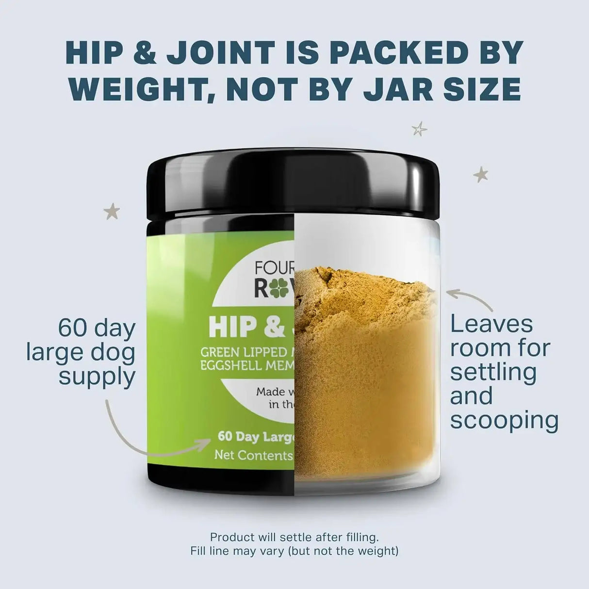 FOUR LEAF ROVER - FOUR LEAF ROVER Hip & Joint Mobility & Joint Support with Glucosamine and Chondroitin for Dogs 135Gr. - The Red Vitamin MX - Cuidado De Cadera Y Articulaciones Para Perros - {{ shop.shopifyCountryName }}