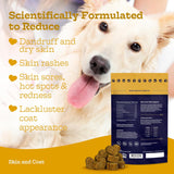 Moe’s Skin & Coat Omega 3 6 9 and Vitamin Supplement for Dogs 90 Masticables