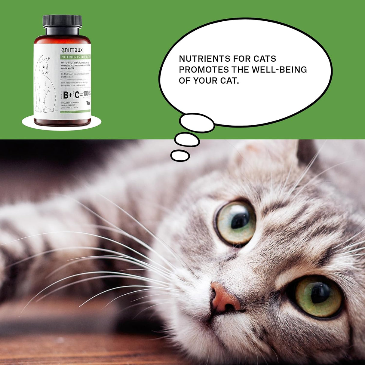 Animaux Nutrients for Cats 120 Tabletas Masticables