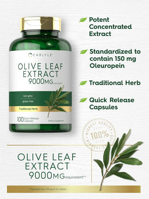 CARLYLE - Carlyle Olive Leaf Extract 9,000Mg. 100 Capsulas - The Red Vitamin MX - Suplementos Alimenticios - {{ shop.shopifyCountryName }}