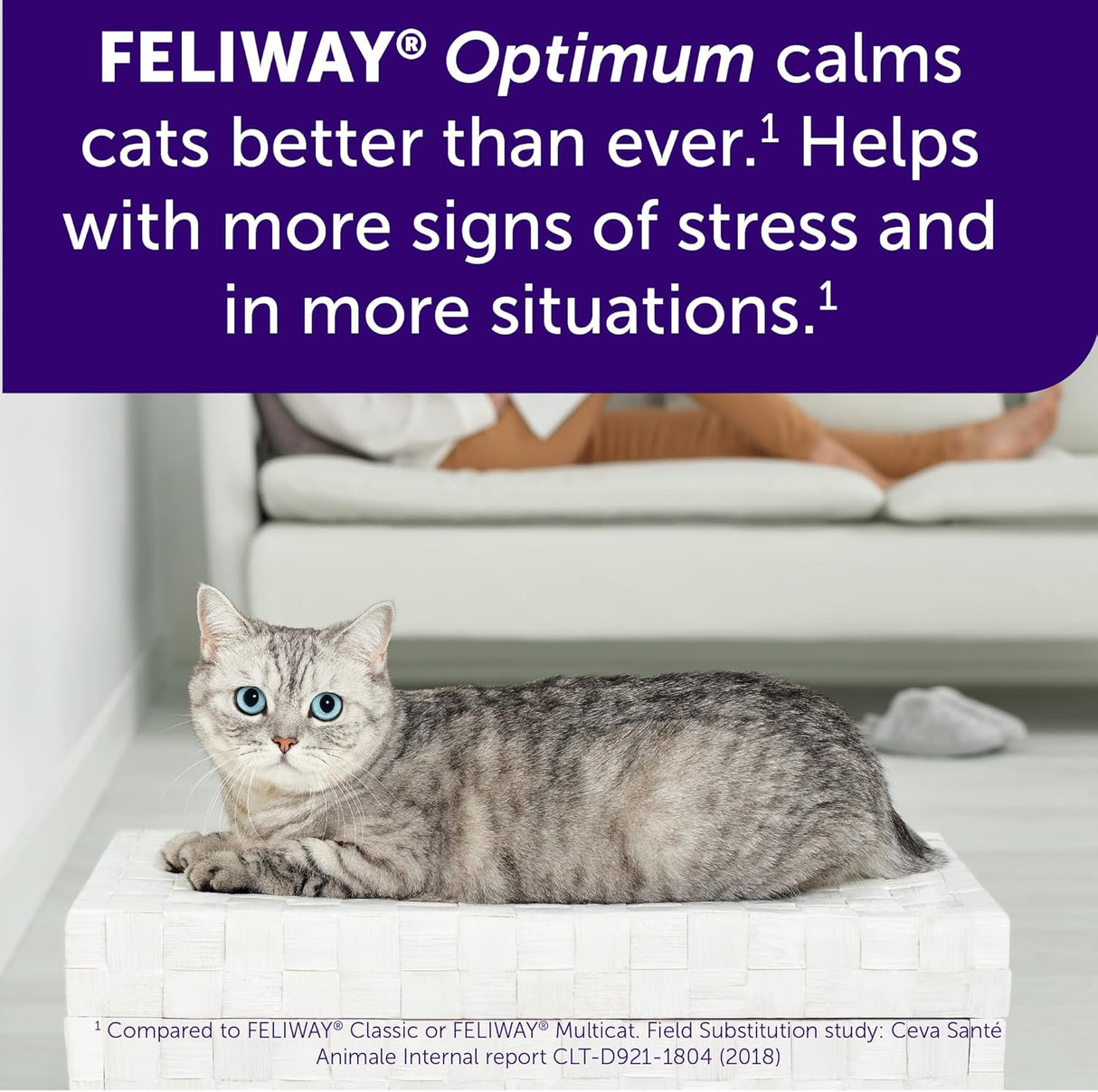 FELIWAY Optimum 30 Day Cat Calming Refill for Pheromone Diffuser 3 Pack