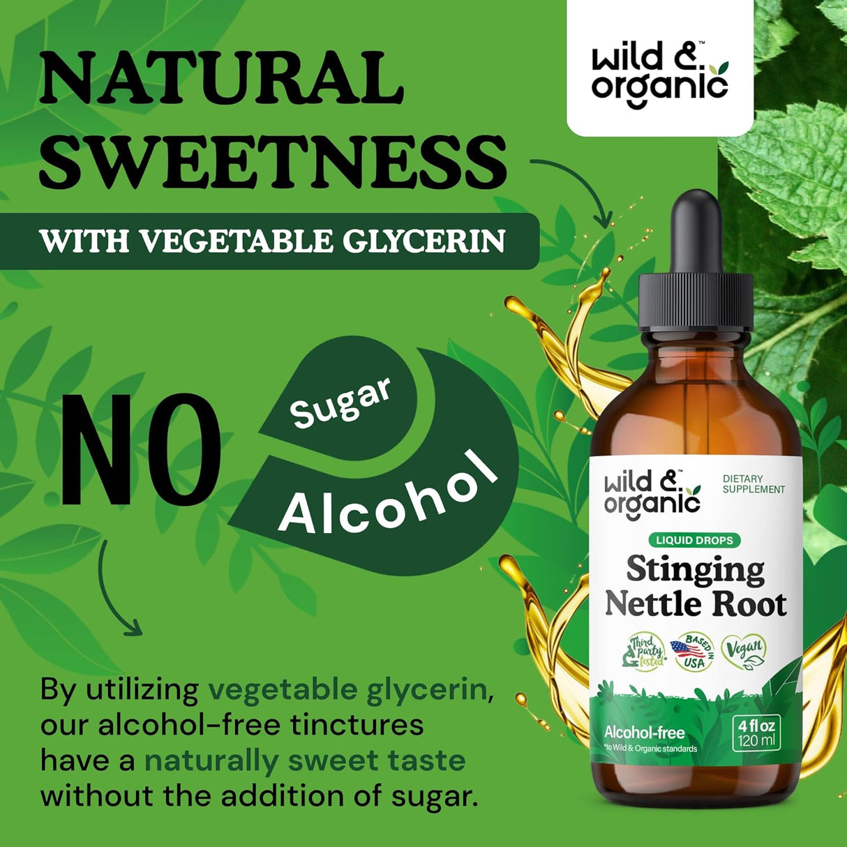 WILD & ORGANIC - Wild & Organic Stinging Nettle Root Drops 4 Fl.Oz. - The Red Vitamin MX - Suplementos Alimenticios - {{ shop.shopifyCountryName }}