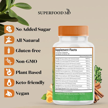 SUPERFOOD MD - Superfood MD Turmeric Moringa 120 Capsulas 2 Pack - The Red Vitamin MX - Suplementos Alimenticios - {{ shop.shopifyCountryName }}