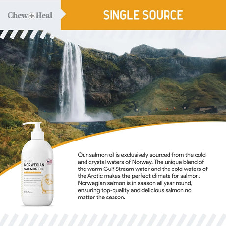 CHEW + HEAL - Chew + Heal Labs Salmon Oil for Dogs 32 Fl.Oz. - The Red Vitamin MX - Aceite De Pescado Para Perros - {{ shop.shopifyCountryName }}