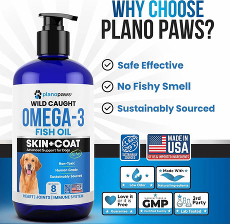 PLANOPAWS - Planopaws Omega 3 Fish Oil for Dogs 8 Fl.Oz. - The Red Vitamin MX - Aceite De Pescado Para Perros - {{ shop.shopifyCountryName }}