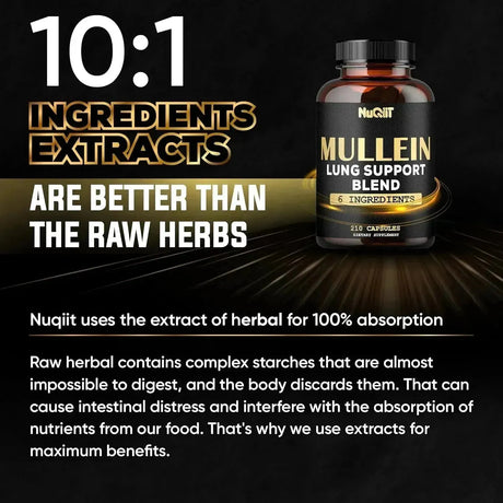 NUQIIT - NUQIIT Mullein Leaf 210 Capsulas - The Red Vitamin MX - Suplementos Alimenticios - {{ shop.shopifyCountryName }}