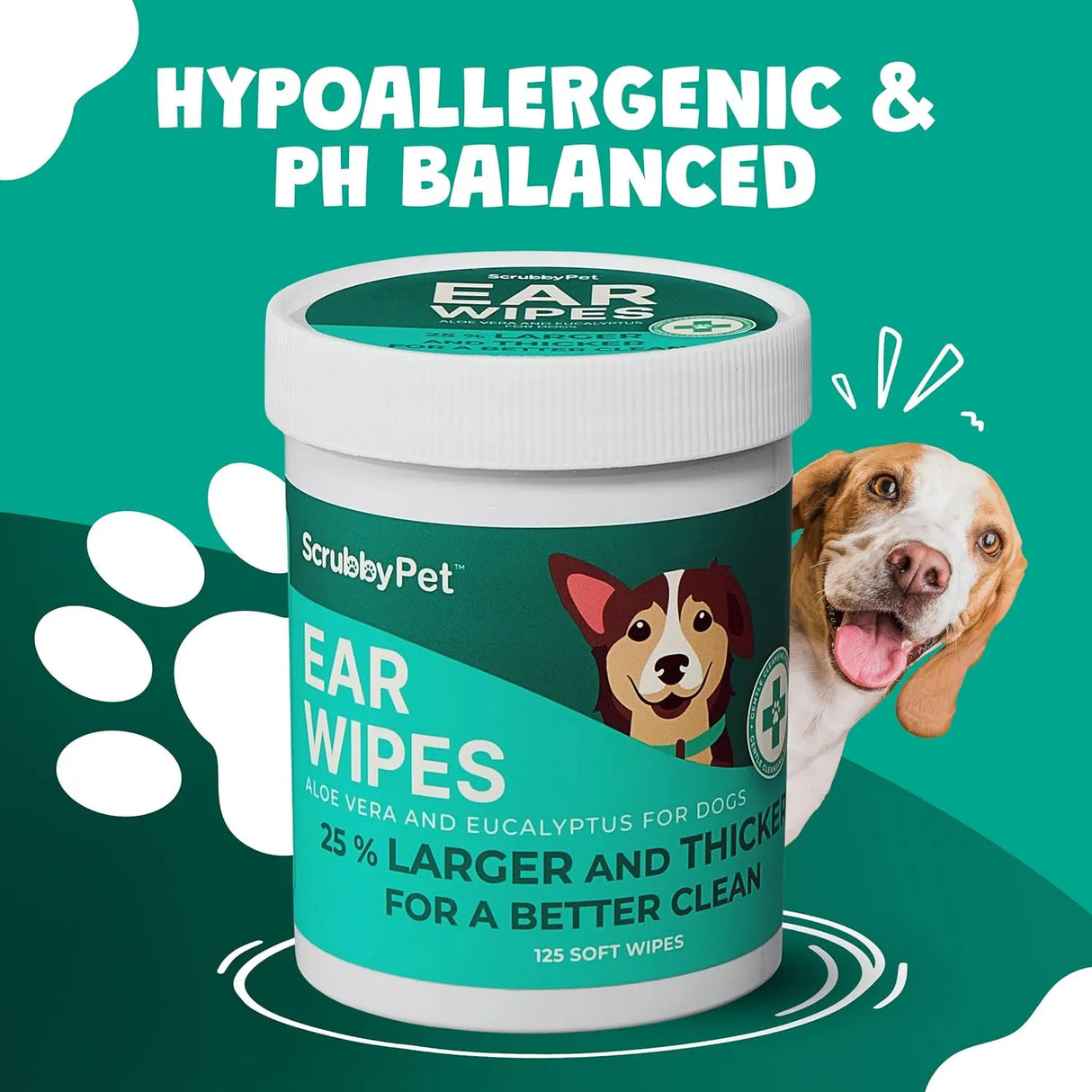 SCRUBBY PET - Scrubby Pet Dog Ear Wipes for Dogs 125 Toallitas 2 Pack - The Red Vitamin MX - Cuidado Del Oído De Perros - {{ shop.shopifyCountryName }}