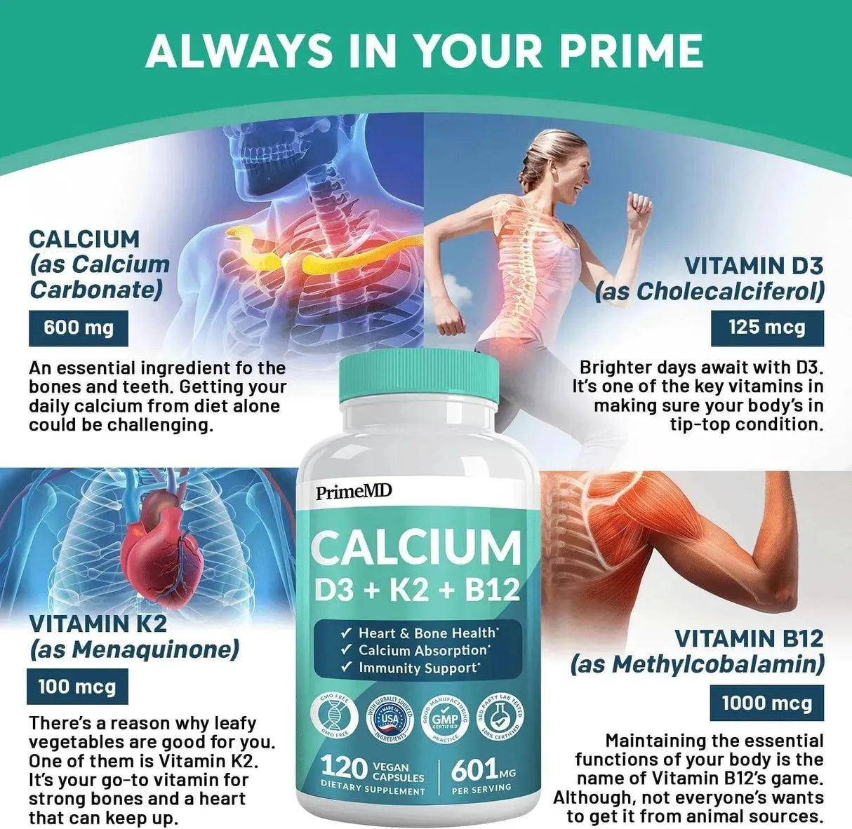 PRIMEMD - PrimeMD 4-in-1 Calcium 120 Capsulas - The Red Vitamin MX - Suplementos Alimenticios - {{ shop.shopifyCountryName }}