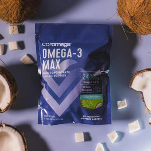 COROMEGA - Coromega MAX High Concentrate Omega 3 Fish Oil 2400Mg. Coconut Bliss 30 Paquetes - The Red Vitamin MX - Suplementos Alimenticios - {{ shop.shopifyCountryName }}