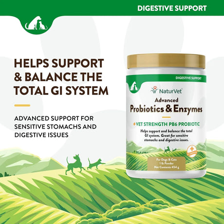 NATURVET - NaturVet Advanced Probiotics & Enzymes 454Gr. - The Red Vitamin MX - Probióticos Para Perros - {{ shop.shopifyCountryName }}