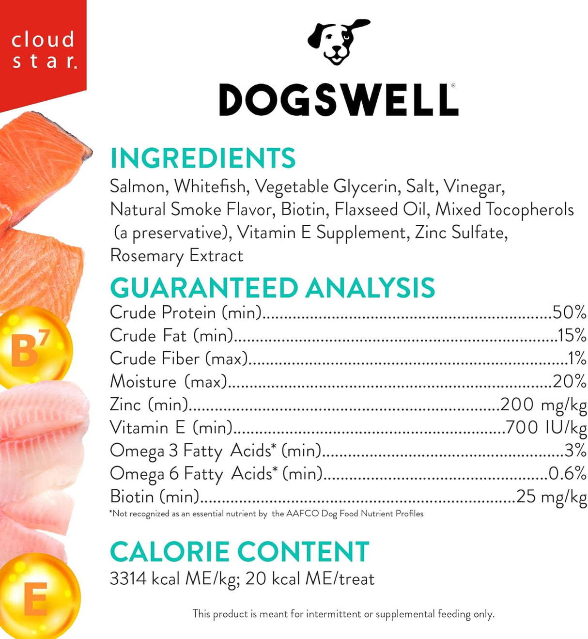 Dogswell Skin & Coat Mini Jerky Dog Treats Salmon 113Gr.