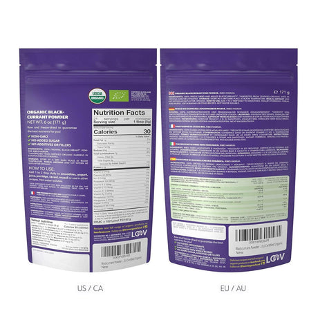 LOOV - LOOV Blackcurrant Powder Organic 171Gr. - The Red Vitamin MX - Suplementos Alimenticios - {{ shop.shopifyCountryName }}