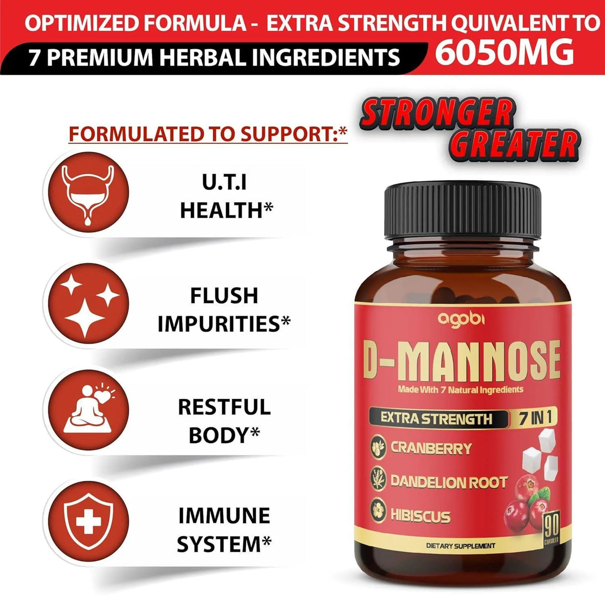 AGOBI - agobi D-Mannose 7 in 1 90 Capsulas - The Red Vitamin MX - Suplementos Alimenticios - {{ shop.shopifyCountryName }}