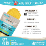 Raw Paws Organic Pumpkin Powder for Dogs & Cats 113Gr.