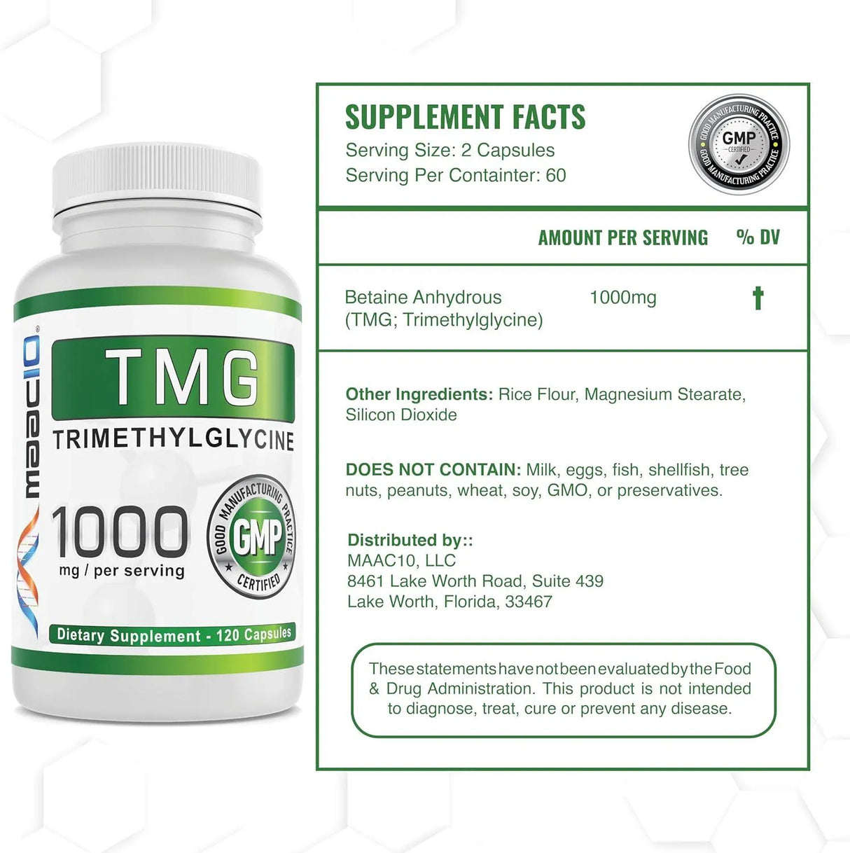 MAAC10 - MAAC10 TMG 1000Mg. 120 Capsulas - The Red Vitamin MX - Suplementos Alimenticios - {{ shop.shopifyCountryName }}